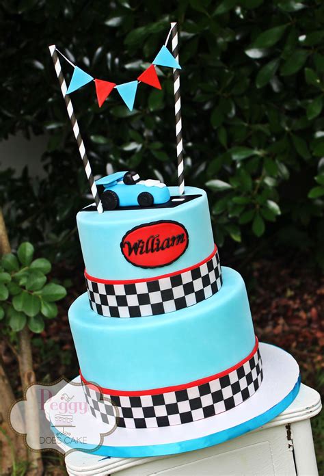 Race Car Themed First Birthday Cake Cars Birthday Cake Themed