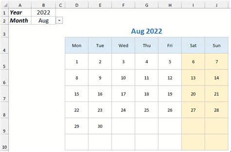 How To Make An Interactive Calendar In Excel 2023 Template Yearly