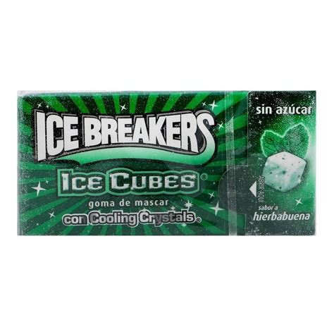 Goma De Mascar Ice Breakers Ice Cubes Sabor Hierbabuena Sin Azúcar 23 G