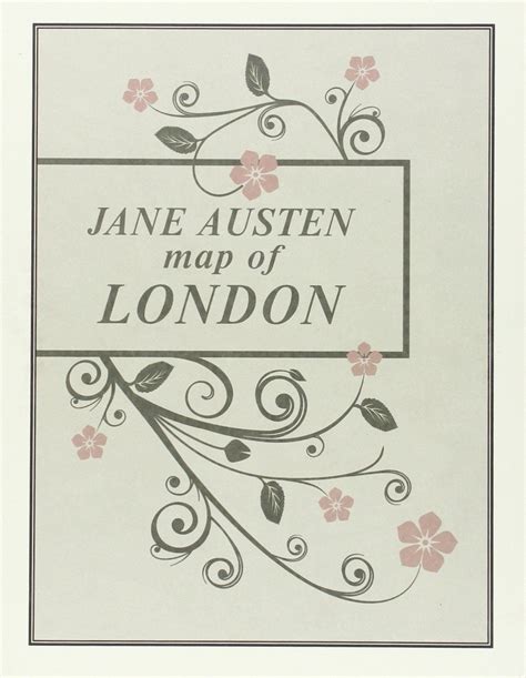 Jane Austen Map Of London Perfect For Anyone Studying Jane Austen