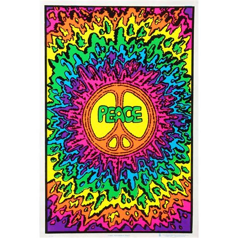 Psychedelic Peace Blacklight In 2021 Peace Sign Art Painted Doors
