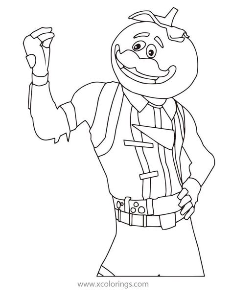 Tomato Head From Fortnite Coloring Pages Xcolorings Com