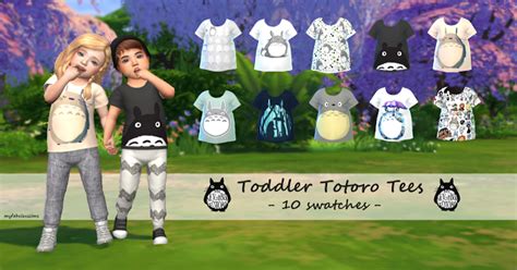 Sims 4 Ccs The Best Toddler Totoro Tees By My Fabulous Sims Sims