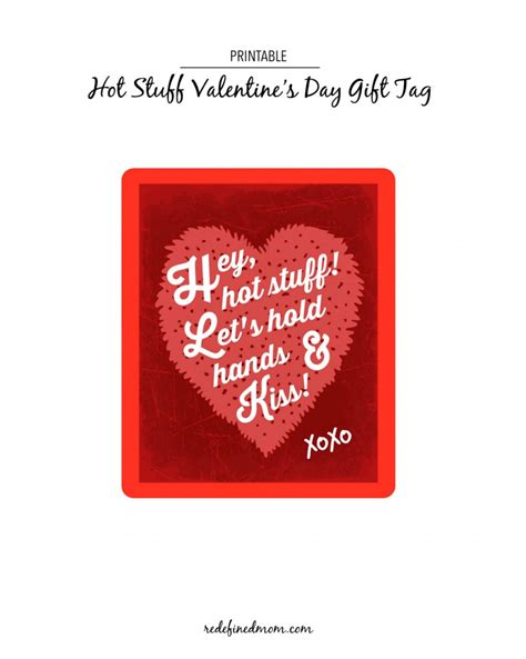 Diy Hot Stuff Valentines Day T With Free Printable Tag