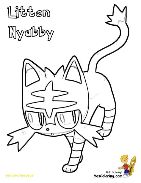Pokemon Litten Coloring Page - youngandtae.com | Moon coloring pages ...