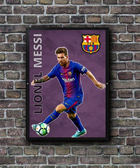 Lionel Messi Poster Fc Barcelona Football A3 And A4 Etsy