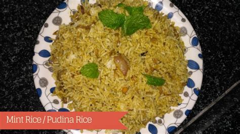 Pudina Rice Recipe Mint Rice South Indian Style Youtube