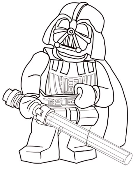 Luke skywalker versus darth vader. Lego Star Wars Darth Vader coloring page | Free Printable ...