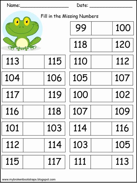 Worksheets Identifying Number Patterns Numbers Up to 100 | First grade