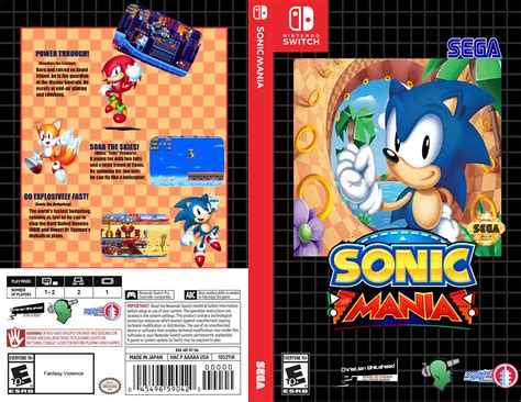 Sonic Mania Box Art Nintendoswitchboxart