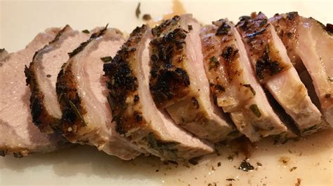A slice of grilled pork loin is delicious on top of a bowl of brown rice, or in a sandwich with onion jam. Sage and Rosemary Pork Loin Recipe