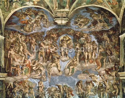 Michelangelo Sistine Chapel Last Judgement Mural Wallsauce Uk