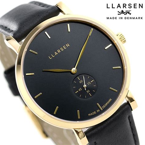 エルラーセン ニコライ 41mm メンズ 腕時計 LL143GBCL LLARSEN ブラック LLARSEN 腕時計のななぷれ