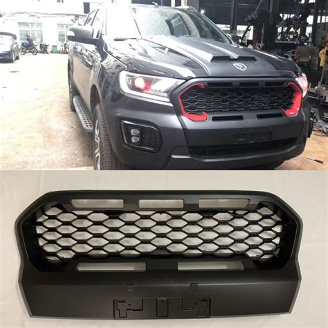 Matte Black Exterior Modified Mesh Mask Trims Cover Abs Grill Grills
