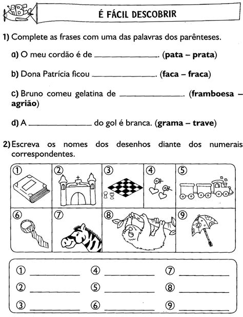 Atividades De PortuguÊs 3° Ano GramÁtica V Atividades E Desenhos