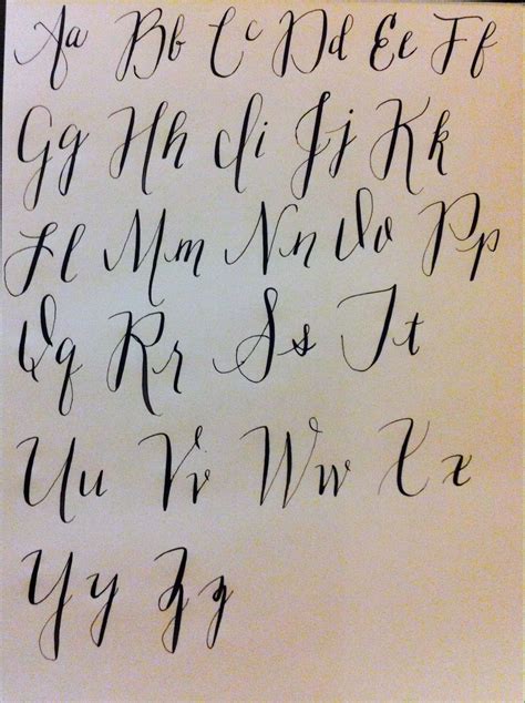 Pretty Modern Calligraphy Alphabet Lettering Alphabet Lettering