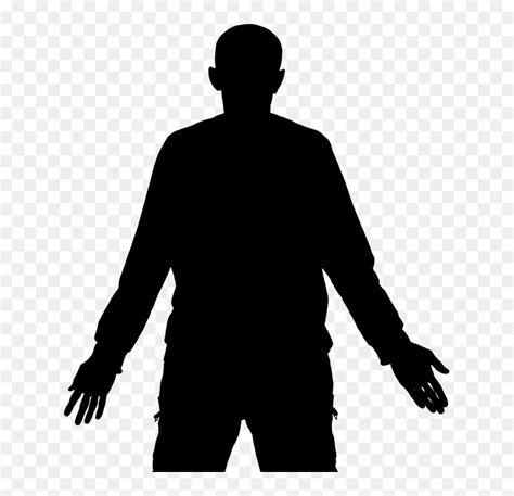 All Photo Png Clipart Silhouette Of A Man With Arms Out Transparent