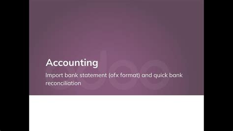 Installment payment plan items only. Import bank statement (ofx format) and quick bank ...