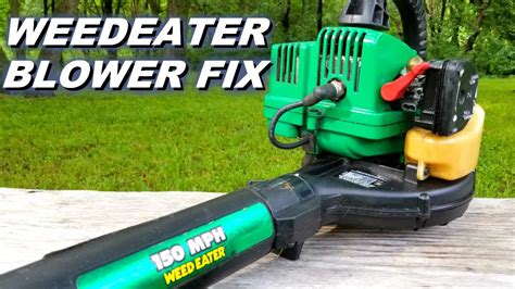 Fill the leaf blower's gas tank with the gas and oil mixture. Fixing a weedeater leaf blower that won't start. - YouTube
