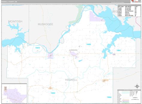 Haskell County Ok Wall Map Premium Style By Marketmaps