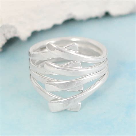 Chunky Sterling Silver Embrace Contemporary Ring By Otis Jaxon Silver