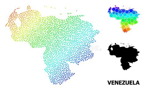 El Mapa De Venezuela Del Contorno Negro Curva En El Fondo Blanco Del