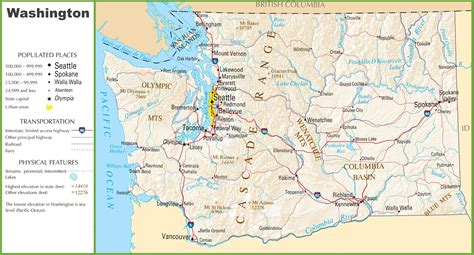 Washington State Maps Usa Maps Of Washington Wa Free Printable