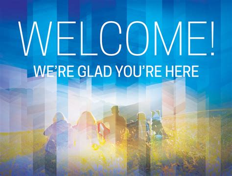 Modern Mosaic Welcome Banner Church Banners Outreach Marketing