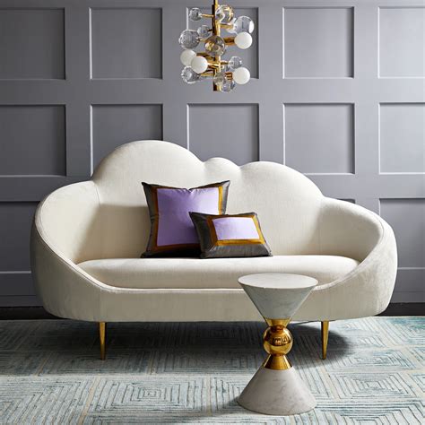 See more ideas about sofa design, sofa furniture, furniture. Ether Settee in Bergamo Snow Velvet | Jonathan Adler in ...