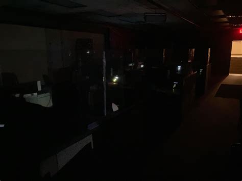 What does a news station look like when the power goes out?
