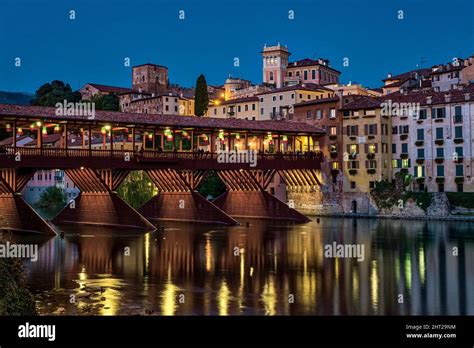 The Bridge Ponte Vecchio Ponte Degli Alpini Leading Over The River