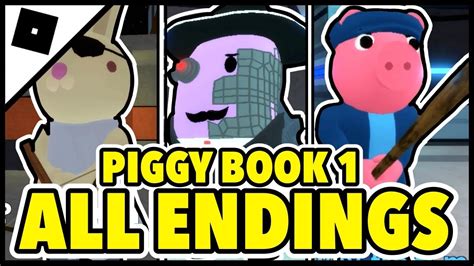 Piggy Book 1 All End Cutscenes Redesigned Skins Update Roblox