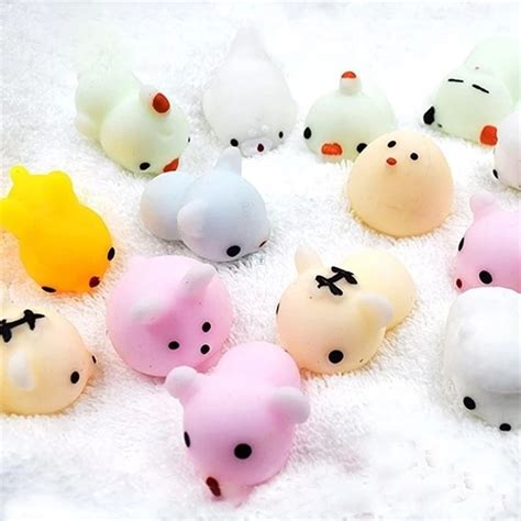 Kit 10 Squishy Mochi Bichinho Macio De Apertar Isquish Parcelamento