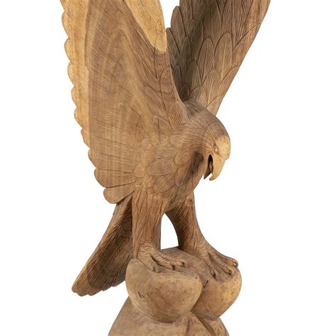 Carved Eagle From Newark Area Circa 1950s Eagle Statue Carving Bird