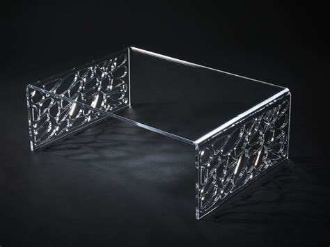 Selene table basse de salon design moderne en plexiglas transparent. Table basse de salon GM résille CLAIRLINE en plexiglas ...