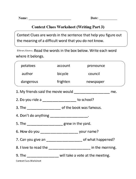 Free Printable Worksheets Grade 8