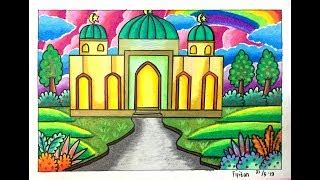 Gambar mewarnai islami untuk anak tk. Contoh Gambar Mewarnai Masjid Untuk Anak Sd - KataUcap