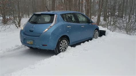 Nordic Auto Plow Review With Nissan Leaf Ev Plowing Youtube