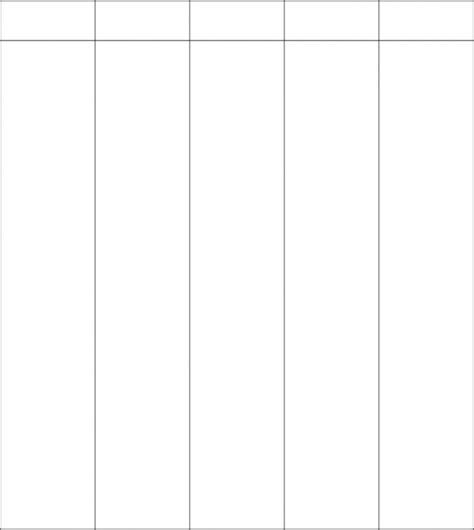 Free Printable 5 Column Chart Printable Templates