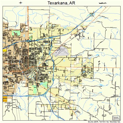 Texarkana Arkansas Street Map 0568810
