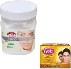Pinkroot Pearl Cream Gm With Fem Gold Bleach Gm Price In India