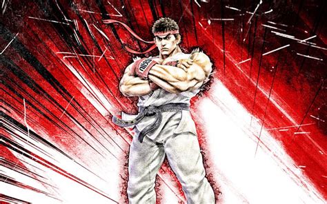 Download Wallpapers 4k Ryu Grung Art Warriors Street Fighter