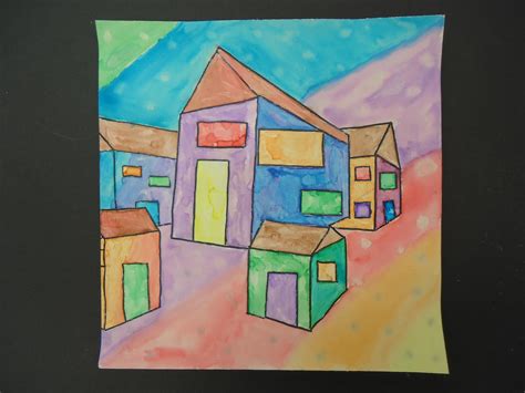 Mini Matisse Two Point Perspective Buildings
