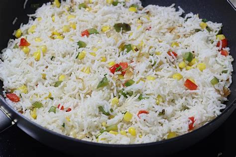 Corn Fried Rice Recipe By Swasthis Recipes