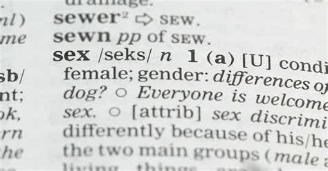sex word pointed in english dictionary gender relations disease prevention stock video