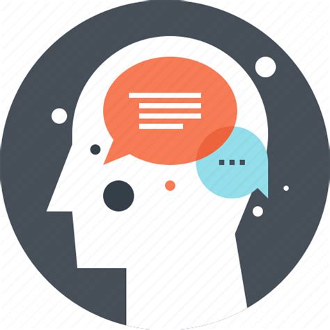 Communication Conversation Dialogue Head Human Mind Thinking Icon