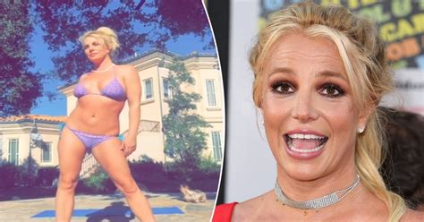 Britney Spears Poses In Tiny Purple Bikini And Shows Off Yoga Stretches Ok Magazine