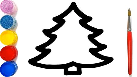 Dessiner un sapin de noël BéBé  Comment Dessiner et Colorier pour les