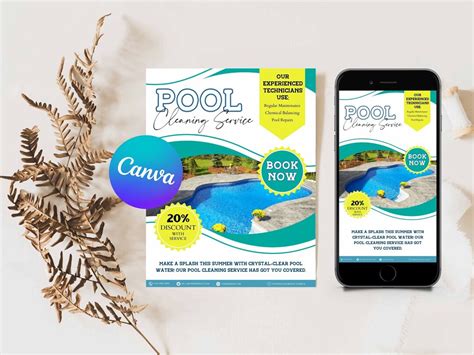 Pool Cleaning Services Flyer Pool Cleaning Flyer Cleaning Etsy