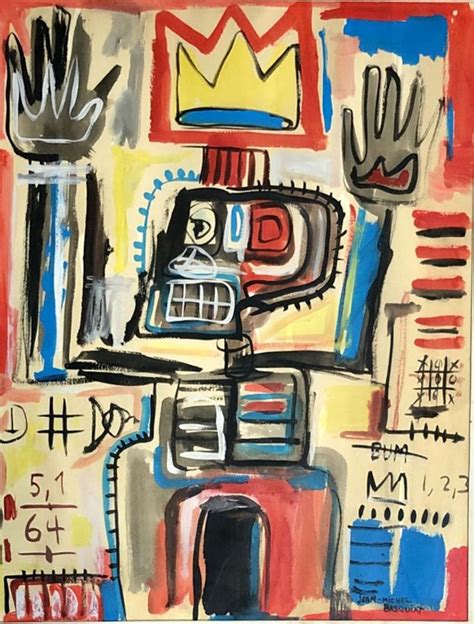 Sold Price Jean Michel Basquiat Abstract Mixed Media V135000